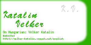 katalin velker business card